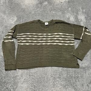 CAbi Sweater Womens Small Green Scout Pullover Boxy Fit Sweater #5829